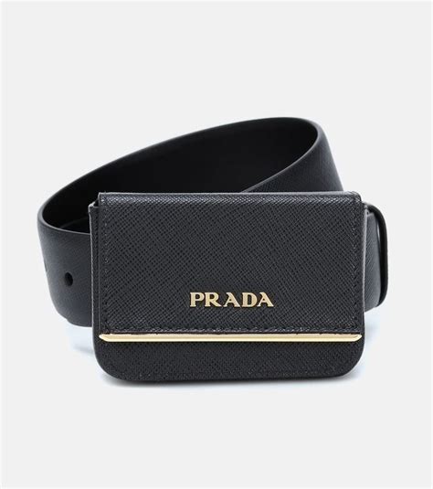 mytheresa prada belt bag|Logo leather belt bag in black .